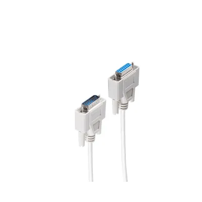 Produktbild von shiverpeaks BASIC-S 15 Pol Sub D Kabel Stecker Kupplung 3,0 m grau