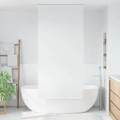 Immagine prodotto di vidaXL Tenda a rullo per doccia 80x240 cm Bianco