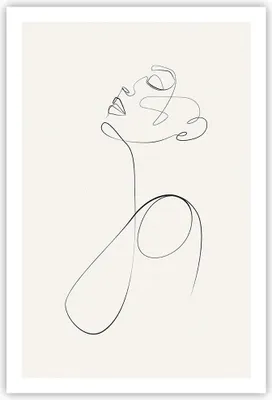 Produktbild von Poster - Poster ohne Rahmen - Linie Linie Frau - 61x91,5 cm - Wand Bild - Wanddeko - Wandbilder - Kunstposter - Wandposter - Bilder - Kunstdruck - Wanddekoration - Wandbild - P2XPA61x91-5112