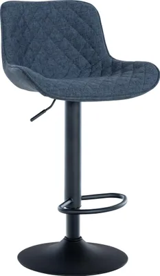 Produktbild von CLP Barhocker Minosa 360 drehbar mit Fußstütze blau Material Stoff