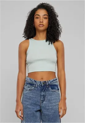 Obrázek produktu pro Dámské tílko Urban Classics Ladies Organic Cropped Rib Top frostmint - M