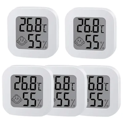 Obrázok produktu pre 5 kusov vlhkomer, teplomer, merač vlhkosti, monitor s teplotou -50 - 70 ℃ a senzorom vlhkosti 10 % RH - 99 % RH