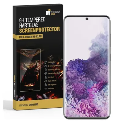 Produktbild von 1x 9H Hartglas für Samsung Galaxy S20 FULL CURVED Schutzfolie Schutzglas Klar Displayschutz Panzerfolie Displayglas Tempered Glasfolie Panzerglas Sicherheitsglas Echtglas