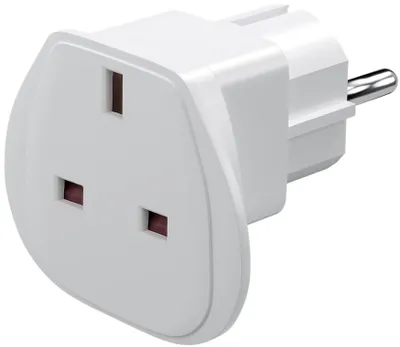 Image de Adaptateur de voyage UK vers EU, blanc