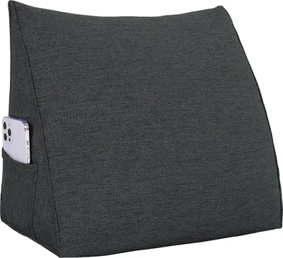Obrázok produktu pre Ergonomický vankúš na opierku hlavy v ľanovom vzhľade, vankúš na čítanie, klinový vankúš, chrbtový vankúš, odpočinkový vankúš, dekoračný vankúš