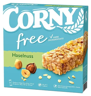 Obrázek produktu pro Corny müsli tyčinka bez lískových oříšků celozrnné cornflakes 6x20g 120g