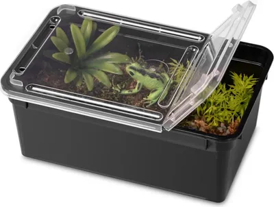 Obrázek produktu pro Terrario Reptiland Black 19x12x7,5cm - černé terárium faunarium Terrario