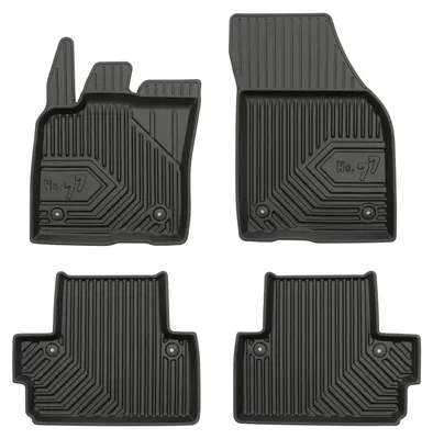 Image de Tapis de sol en caoutchouc pour Volvo C30 2006-2012 (hayon) – 4 pièces, noirs, sur mesure