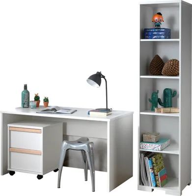 Produktbild von Jugendzimmer-Set >LONDON< in Weiß/Buche
