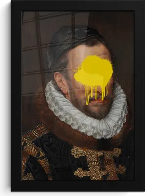 Produktbild von MuchoWow® MuchoWow® Gerahmtes Poster Wilhelm von Oranien - Adriaen Thomasz - Gelb 20x30 cm - Poster mit zchwarzem Bilderrahmen - Drucken - Bilder Poster im Rahmen