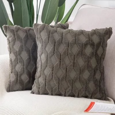 Produktbild von Zierkissenbezüge 2er Set Taupe 45x45 cm