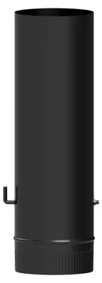 Image de Tuyau de cheminée en acier émaillé, de couleur noire, diamètre 100 mm, avec clé