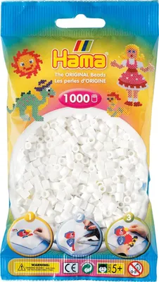 Image de Hama Perles blanches 1000pcs, 1sachet
