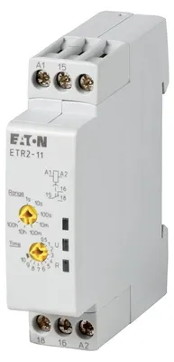 Obrázok produktu pre Eaton ETR2-11, Šedá, IEC/EN 61812-1; IEC/EN 60947-5-1; UL 508; CSA-22.2 No. 14; CE marking, 24 - 240 V, 50 - 60 Hz, 24 - 48 V, 18 x 63 x 70 mm