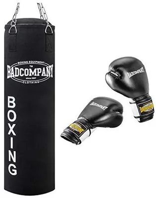 Produktbild von Famanu Boxsack Set mit Heavy Duty Halterung und Handschuhen - 100 x 30 cm & 80 x 30 cm