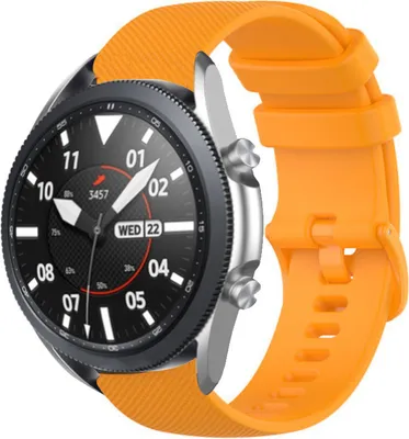 Produktbild von Strap-it Samsung Galaxy Watch 3 45mm Luxus Silikonarmband (Orange)