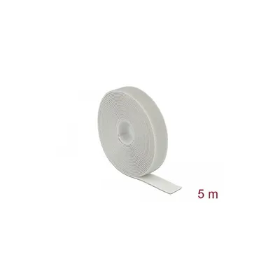 Produktbild von DELOCK Klett-Kabelbinder 20mm x 5m Rolle grau