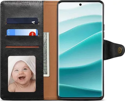 Immagine prodotto di Custodia a libro in pelle Lenuo per Xiaomi Redmi Note 14 Pro+ 5G nera