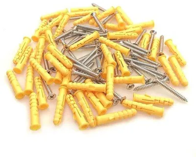 Imagen del producto de - Tapones para pared M8 - Juego de tapones para pared y tornillos - Acero inoxidable - Juego de expansión - Para fijar y colgar - 50 unidades