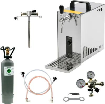 Produktbild von BieTal® Bierkühler Bier Zapfanlage 35 L/h KOMPLETTSET 5 Liter Adpater CO2 2 kg