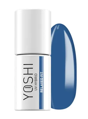 Obrázek produktu pro Yoshi Hybrid Lak na nehty Modrá tmavá - Profesionální trvalý lak na nehty 6 ml - UV lak na nehty s praktickým štětečkem - Blue Jeans