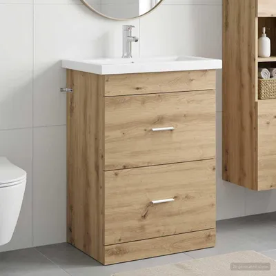 Productafbeelding van Maison Exclusive - Badkamerkastset, Artisan-eikenhout, 61 x 40 x 84,5 cm