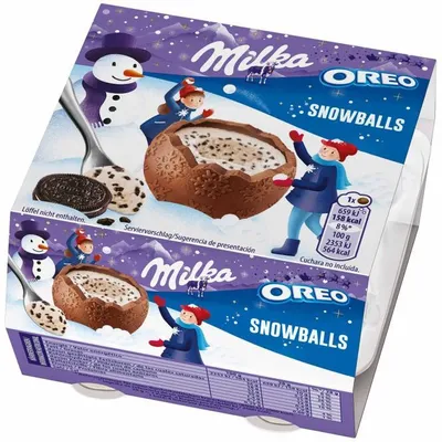 Produktbild von Milka & Oreo Snowballs 4x28g