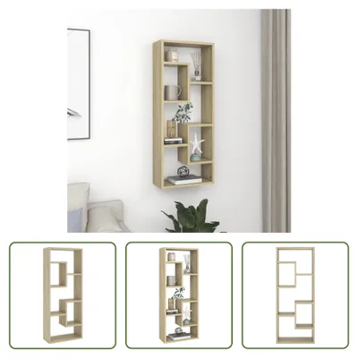 Produktbild von The Living Store Wandregal Sonoma-Eiche 36x16x90 cm Holzwerkstoff