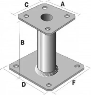 Image de Pied De Poteau Aht 150mm Fixation Robuste Pour Poteaux Bois - Simpson Strong Tie