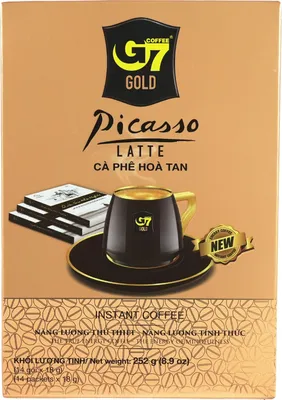 Produktbild von Trung Nguyen Legend Instantkaffee G7 Gold Picasso Latte 252 g (14 x 18 g)