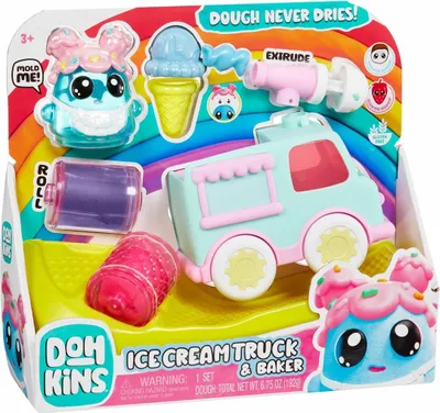 Immagine prodotto di MGA Entertainment, Set "Camioncino dei Gelati e Pasticceria" DohKins, pasta modellabile, multicolore, per bambini, adatto a maschi e femmine, dai 3 ai 99 anni
