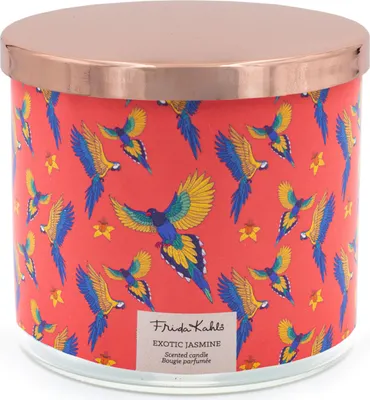 Produktbild von Duftkerze "Exotic Jasmine" Frida Kahlo, 3 Dochte, 400g, im Glas, Geschenkidee, 10 x 10 cm