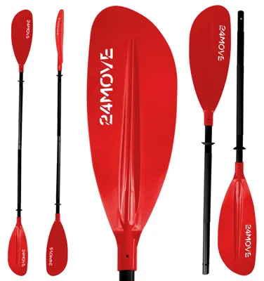 Produktbild von 24MOVE® Doppelpaddel LAGO Aluminium Paddel, Stand-Up Paddling, Paddel für Kajak, 220 cm, verstellbar