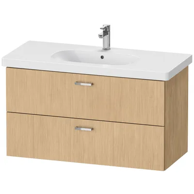 Produktbild von Waschtischunterbau XBASE 2 Schubkästen 560x1000x458mm eiche natur 560 x 1000 x 458 mm eiche natur