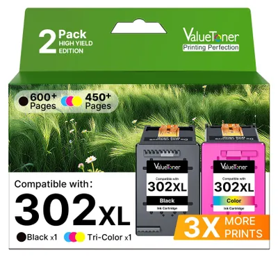 Produktbild von Valuetoner 302 XL Multipack Druckerpatronen für HP 302 Druckerpatronen