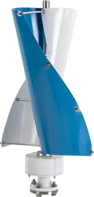 Produktbild von Vertikale Windkraftanlage - Windgenerator 100W 12V/24V - Komplettset mit Steuergerät - Spiralförmiges Design - Eisenwelle
