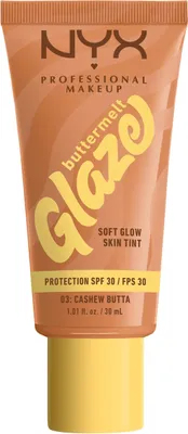 Obrázok produktu pre NYX PROFESSIONAL MAKEUP Buttermelt Glaze Soft Glow Skin Tint SPF30, kešu maslo