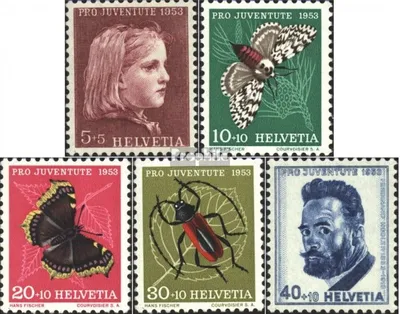 Produktbild von Briefmarken Schweiz 1953 Mi 588-592 (kompl.Ausg.) gestempelt Pro Juventute