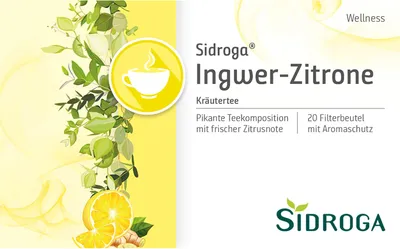 Produktbild von Sidroga Wellness Ingwer-Zitrone Tee, 20 St. Filterbeutel