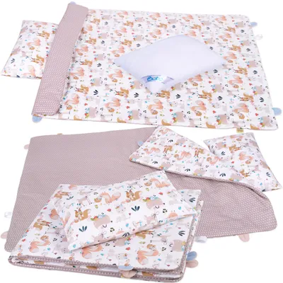 Produktbild von Kinderbettwäsche -Set aus Baumwolle BOBO 135x100 cm, isoliert - Kitze