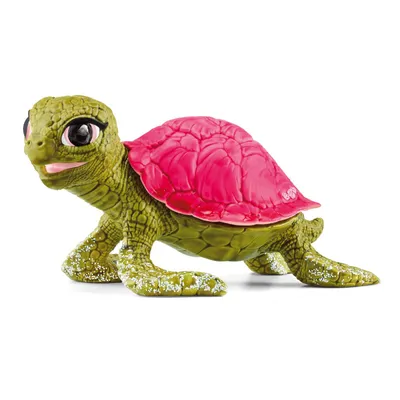 Produktbild von schleich BAYALA 70759 Pink Sapphire Schildkröte Spielzeugfigur - Märchenhafte Rosa Saphir Schildkröte Meereskreatur Meeres-Tierfigur Figuren für Kinder ab 5 Jahren
