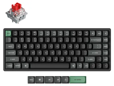 Image de Clavier mécanique sans fil Keychron K2 Ultra 8K, format 75%, RGB, compatible Mac et Windows, connectivité sans fil, disposition QWERTY américaine, switches Apex Red, hot-swap