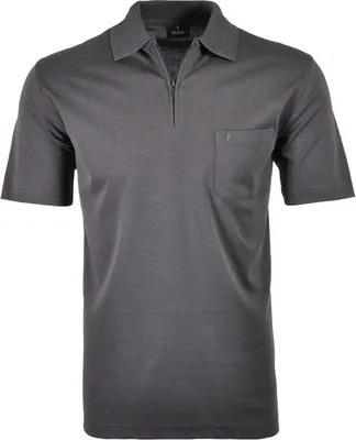 Ragman H-Polo Polo Soft-Knit uni RV in grau