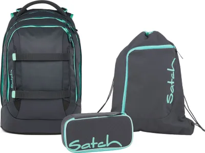 Produktbild von Satch, Schulrucksack-Set PACK Mint Phantom 3-teilig, ab 5. Klasse