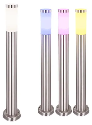 Produktbild von RGB LED Stehleuchte, Edelstahl, opal, H 80 cm, BOSTON