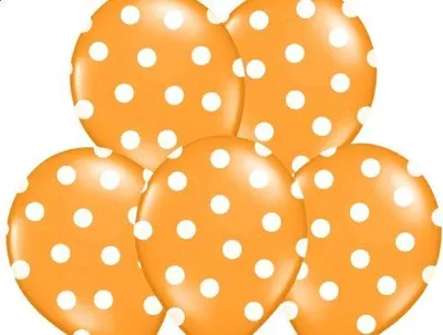 Immagine prodotto di Palloncini 14 arancioni con puntini bianchi 1 pz.
