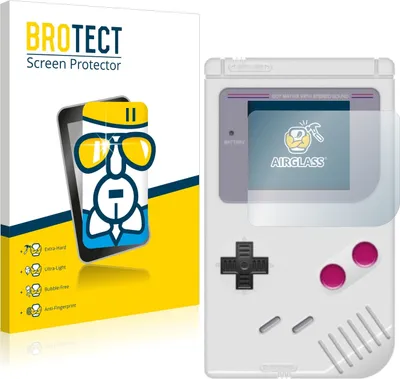 Produktbild von BROTECT Schutzglas für Nintendo Gameboy (1989) Schutzfolie Panzer Folie Glas Display Schutz klar