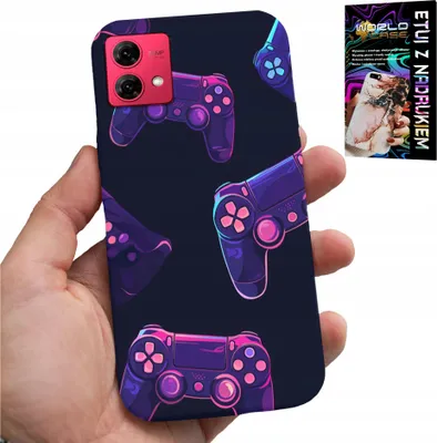 Image de Etui pour Motorola Edge 40 Neo - Gamer's Case, Game Patterns + Foil