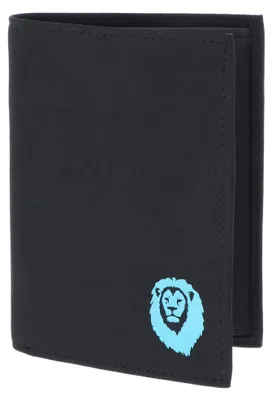 Produktbild von oxmox Geldbörse New Cryptan RFID Protect Kombibörse Freedom Lion Print Cyan Black schwarz