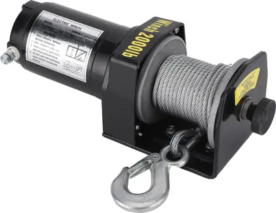 Image de treuil électrique 12 V, capacité de charge de 2000 lbs, télécommande, haute efficacité, pour ATV, UTV, voiture, camion, bateau